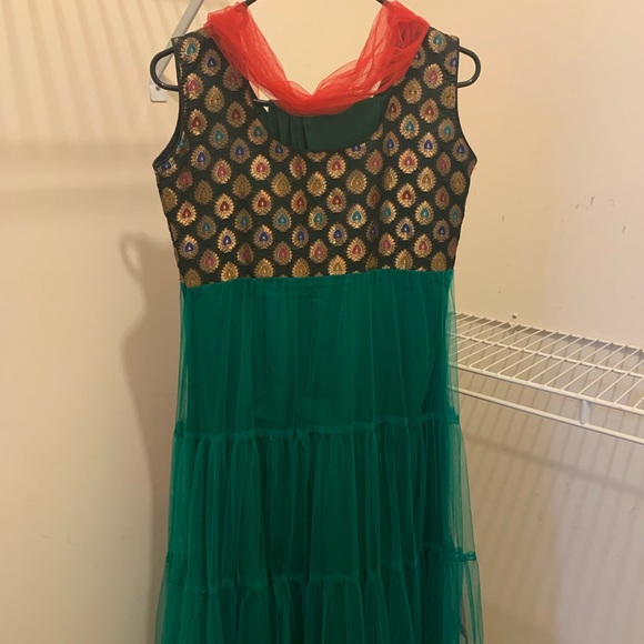 Indian Pakistani anarkali with jacket/koti - Picture 6 of 7